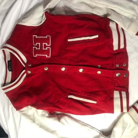 White and Red Bomber Jacket - Picture 2 of 3